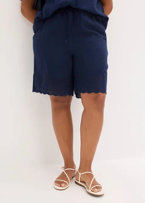Bermuda l&eacute;ger en gaze de coton, bonprix