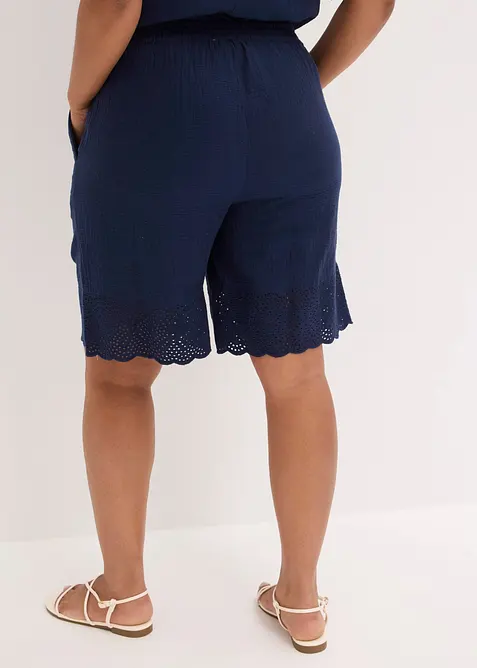 Bermuda l&eacute;ger en gaze de coton, bonprix