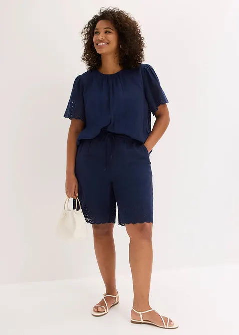 Bermuda l&eacute;ger en gaze de coton, bonprix