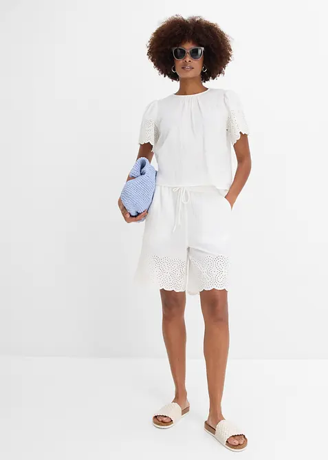 Bermuda aus luftigem Musselin, bonprix