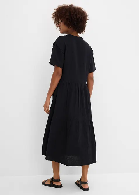 Midikleid aus weichem Musselin, bonprix