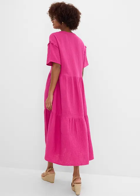 Midikleid aus weichem Musselin, bonprix