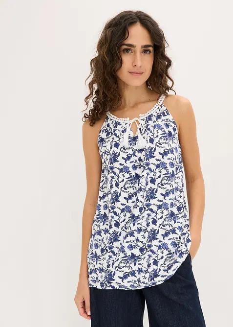 Top &agrave; fines bretelles en viscose, bonprix