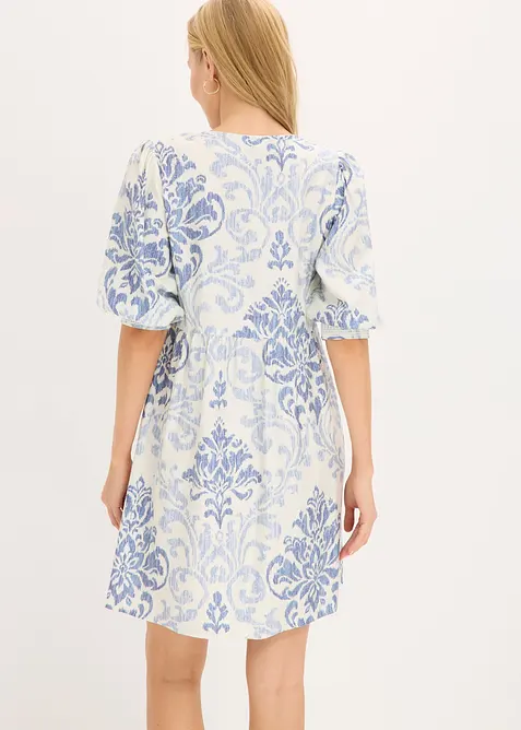 Robe courte en viscose m&eacute;lang&eacute;e, bonprix