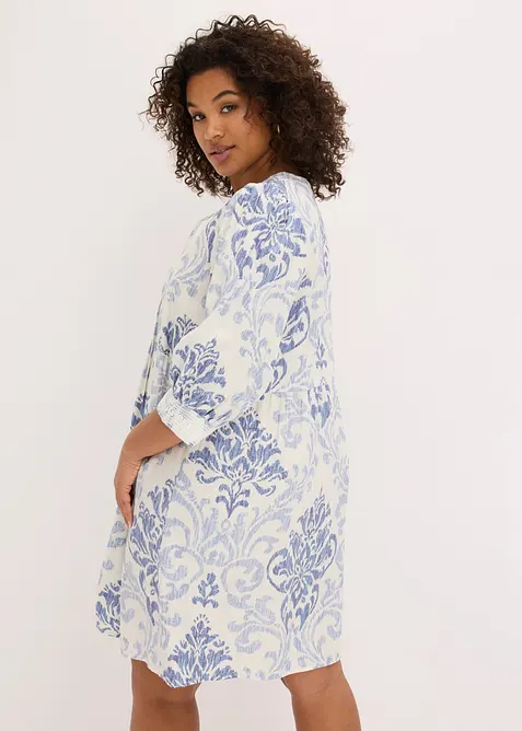 Robe courte en viscose m&eacute;lang&eacute;e, bonprix