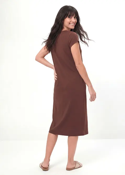 Shirtkleid aus elastischem Baumwoll-Mix, bonprix