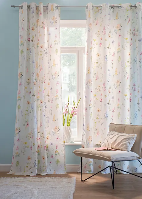 Rideau panneau en microfibre avec polyester recycl&eacute; (1 pce), bonprix