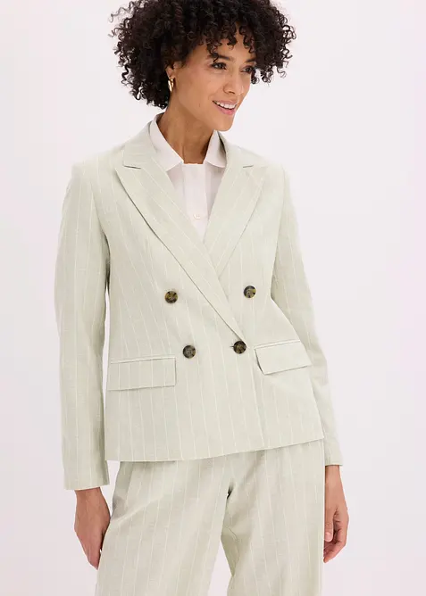 Blazer en lin majoritaire, bonprix
