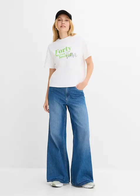Weites T-Shirt aus reiner Bio-Baumwolle, bonprix