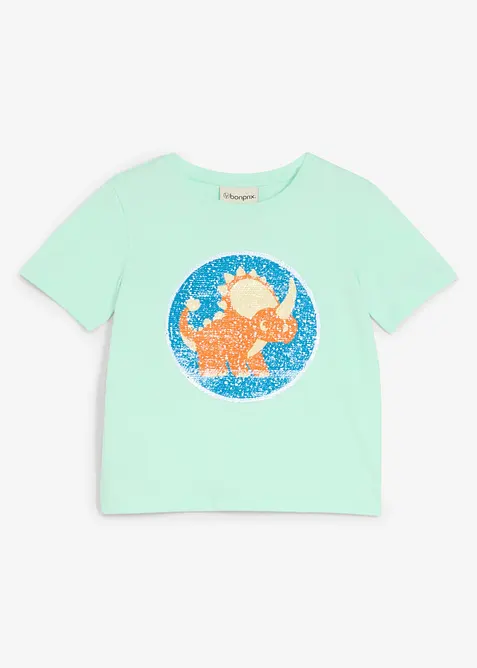 T-shirt 100% coton &agrave; sequins r&eacute;versibles, bonprix