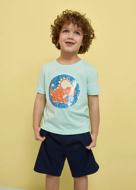 T-shirt 100% coton &agrave; sequins r&eacute;versibles, bonprix