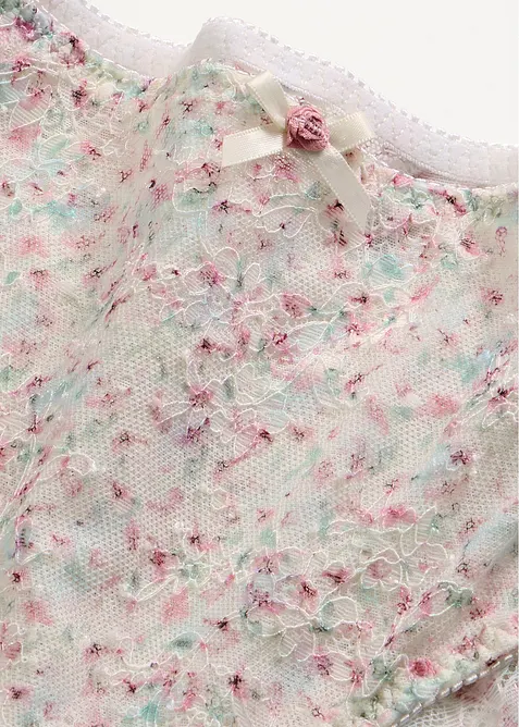 Slip maxi avec dentelle &agrave; imprim&eacute; floral, bonprix