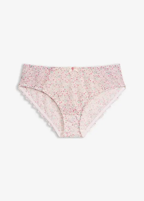 Slip maxi avec dentelle &agrave; imprim&eacute; floral, bonprix