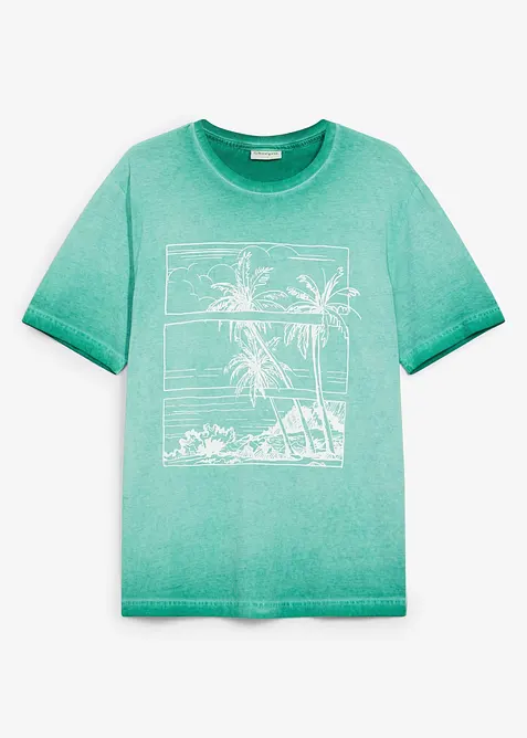T-shirt aspect d&eacute;lav&eacute; en coton, bonprix