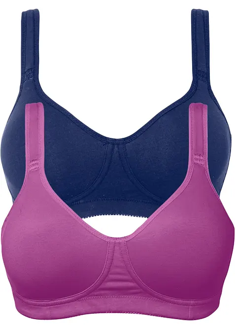 T-Shirt BH ohne B&uuml;gel mit Baumwolle (2er Pack), bonprix