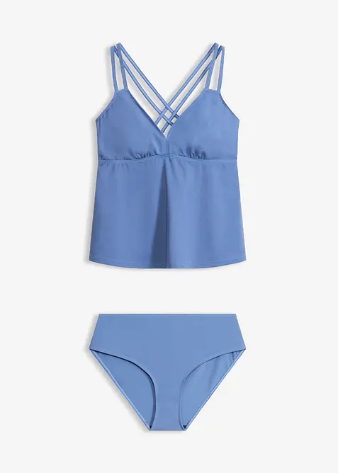 Tankini &agrave; bretelles crois&eacute;es (ens. 2&nbsp;pces), s&eacute;chage rapide, bonprix