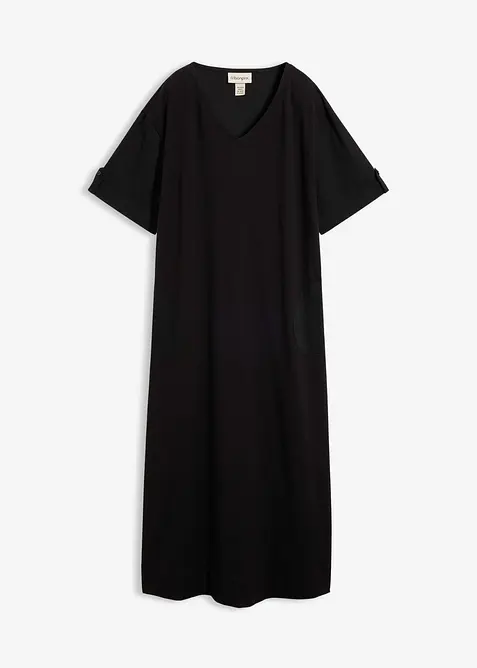Hemdblusenkleid aus elastischem Baumwoll-Mix, bonprix