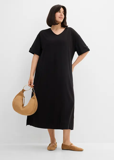 Robe-chemise en coton extensible, bonprix