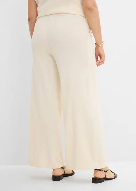 Pantalon large en maille estivale, bonprix