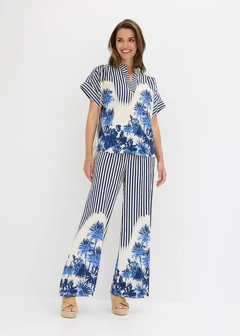 Blouse fluide en viscose m&eacute;lang&eacute;e, bonprix