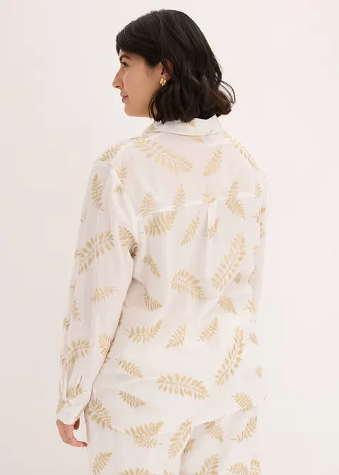Bluse aus reiner Baumwolle mit Stickerei, bonprix