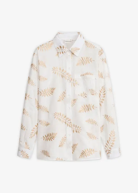 Chemisier 100% coton brod&eacute;, bonprix