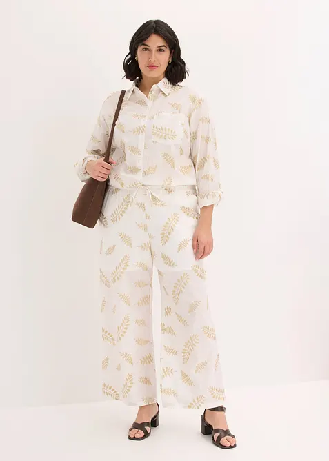 Bluse aus reiner Baumwolle mit Stickerei, bonprix