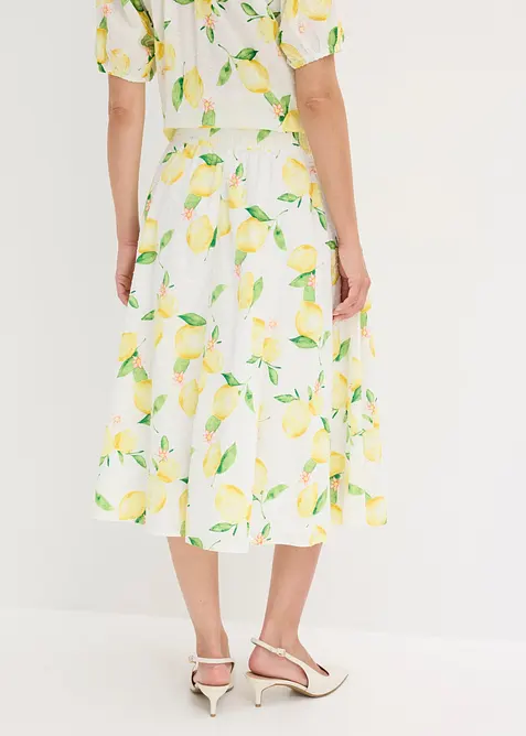 Jupe midi 100% coton, bonprix