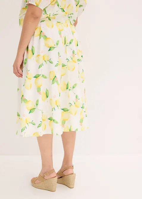Jupe midi 100% coton, bonprix