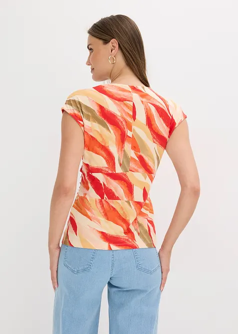 Shirt mit Drapierung aus softem Viskose-Mix, bonprix