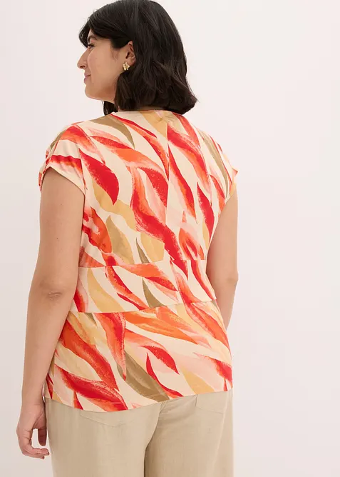 Shirt mit Drapierung aus softem Viskose-Mix, bonprix