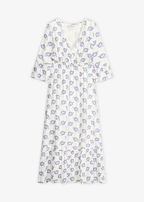 Robe longue en viscose textur&eacute;e &agrave; effet brillant, bonprix
