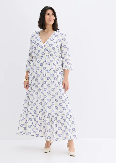 Robe longue en viscose textur&eacute;e &agrave; effet brillant, bonprix
