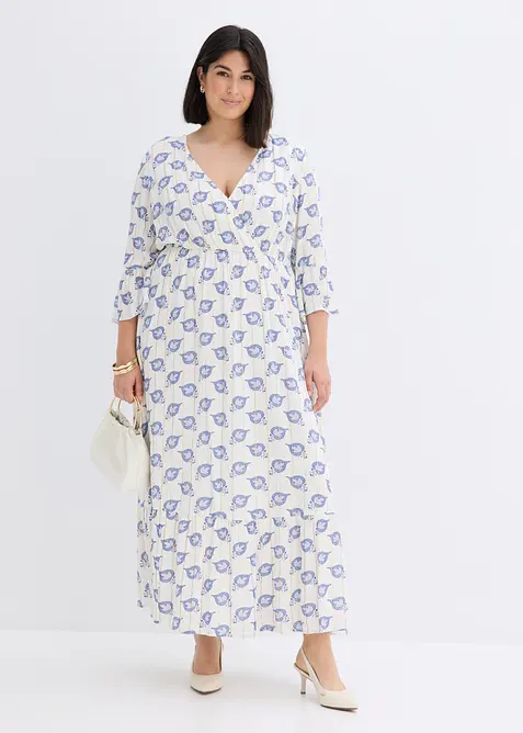 Robe longue en viscose textur&eacute;e &agrave; effet brillant, bonprix