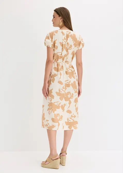 Midikleid aus flie&szlig;endem Viskose-Mix, bonprix