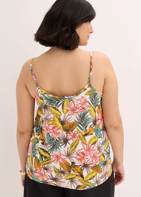 Top &agrave; fines bretelles en viscose extensible douce, bonprix