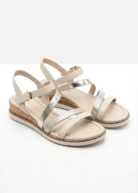 Tamaris Keilsandaletten in Metallic-Optik, Tamaris