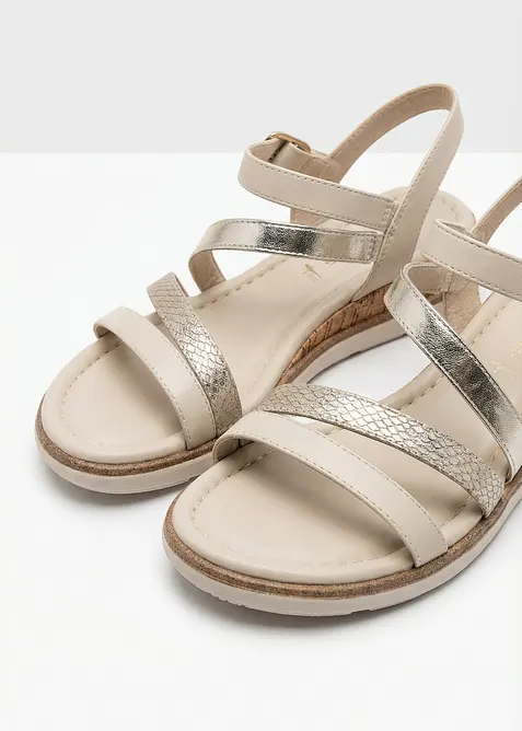 Tamaris Keilsandaletten in Metallic-Optik, Tamaris