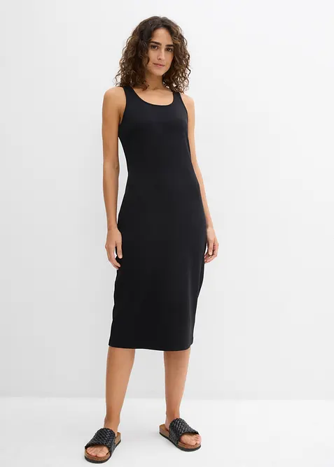 Robe &agrave; bretelles en coton extensible, bonprix