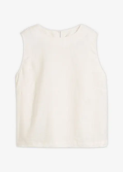 Kurzes Top aus reinem Leinen, bonprix