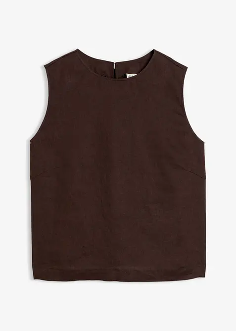 Kurzes Top aus reinem Leinen, bonprix