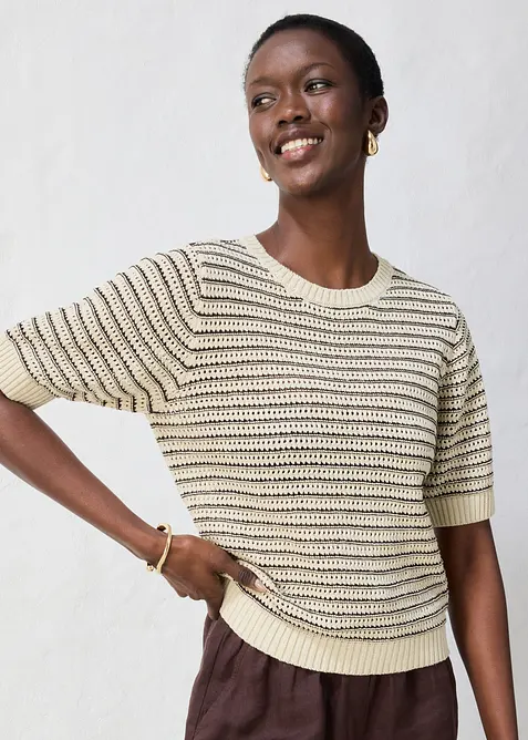 Pull ajour&eacute;, bonprix