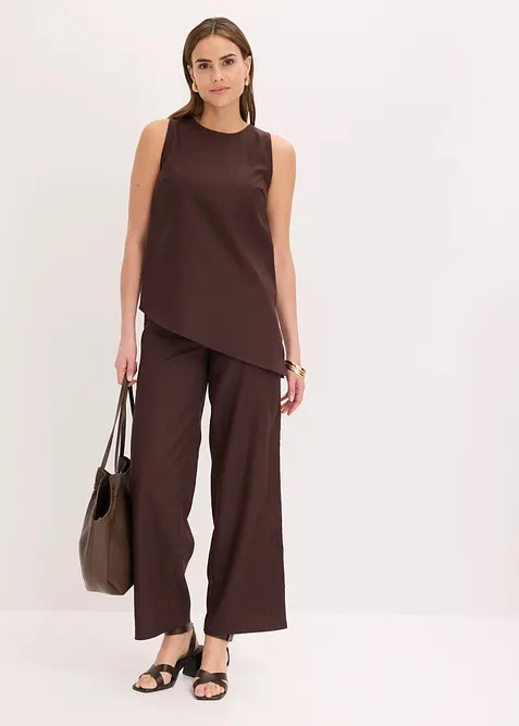 Top mit Leinenmischung, bonprix