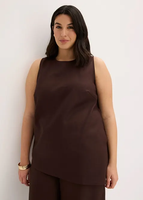 Top mit Leinenmischung, bonprix