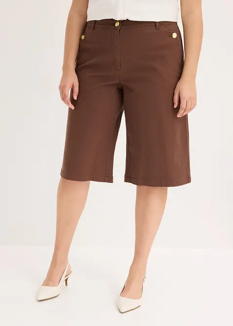 Bermuda large en twill extensible, bonprix