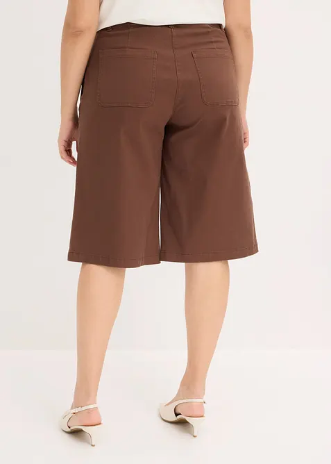 Bermuda large en twill extensible, bonprix