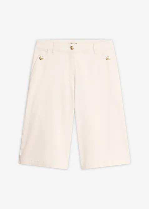 Bermuda large en twill extensible, bonprix