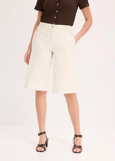Bermuda large en twill extensible, bonprix