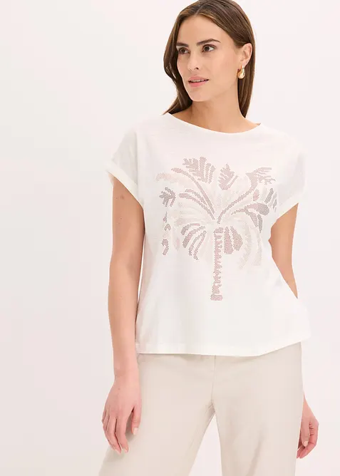 Shirt aus Baumwolle mit Nietenapplikation, bonprix