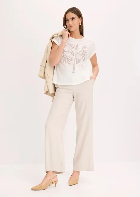 Shirt aus Baumwolle mit Nietenapplikation, bonprix